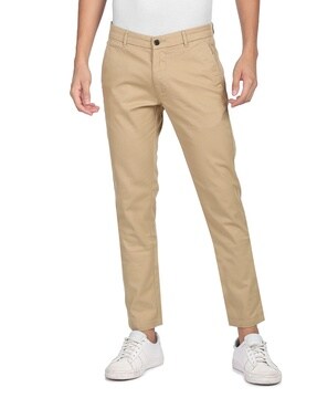 Slim Fit Flat-Front Trousers