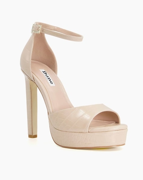 Closed toe platform online heels with ankle strap