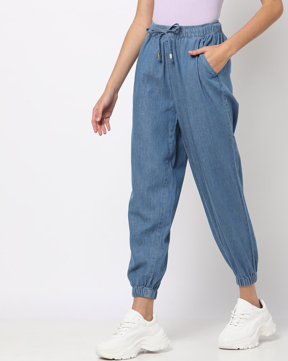 Buy Blue Trousers & Pants for Women by Janasya Online | Ajio.com