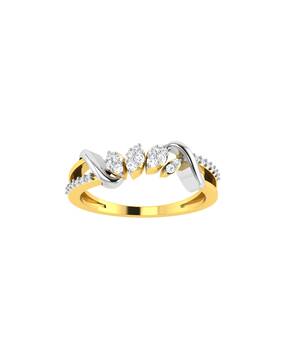 avsar Yellow Gold Diamond-Studded Ring-picture-44