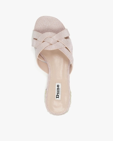 Dune Loupe Flat Slider Sandals, White Leather at John Lewis & Partners