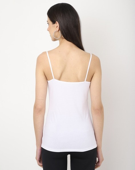 Buy Red Rose Cotton Camisole - White at Rs.274 online