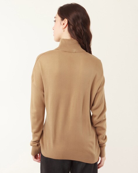 Tan hot sale turtleneck womens