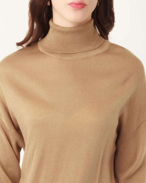 Tan turtleneck sweater outlet women's