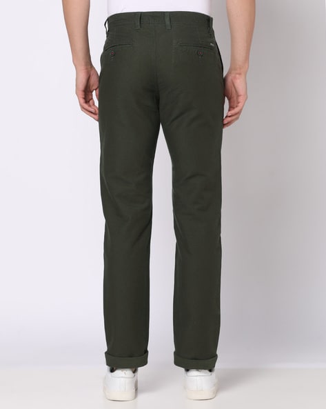 Buy Olive Trousers & Pants for Men by NETPLAY Online