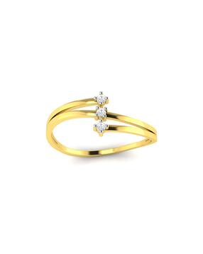 avsar Nisha Yellow Gold Diamond-Studded Ring-picture-35