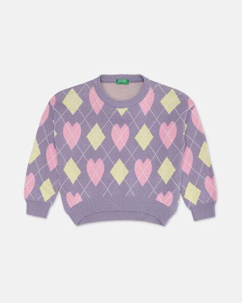 Buy Purple Sweaters Cardigans for Girls by UNITED COLORS OF