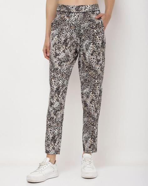 Jersey Printed Tapered Trousers