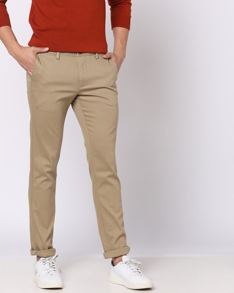 BUFFALO by FBB Slim Fit Men Khaki Trousers - Buy BUFFALO by FBB Slim Fit  Men Khaki Trousers Online at Best Prices in India | Flipkart.com