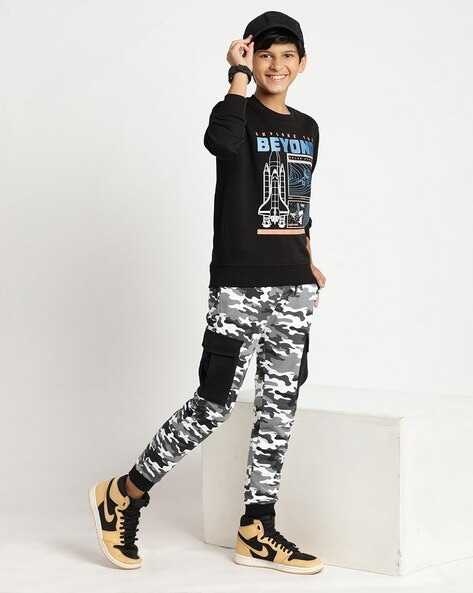 Boys best sale printed joggers