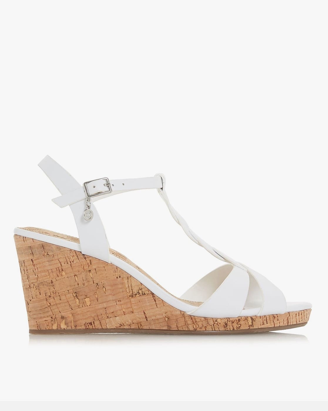Koala Plait T-Bar Strap Cork Wedges
