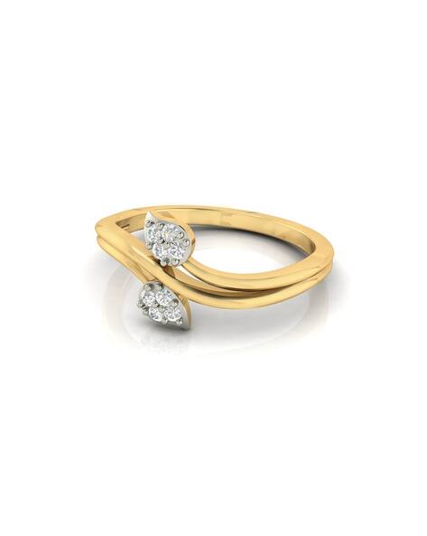 Avsar Yellow Gold Diamond-Studded Pallavi Ring