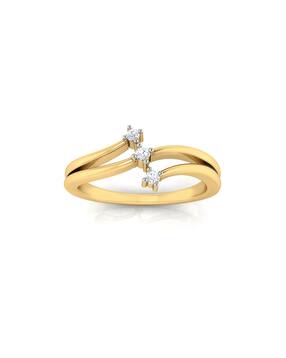 avsar Yellow Gold Diamond-Studded Ring-picture-53
