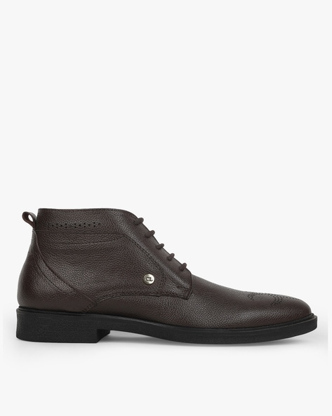 Carlton London Lace-Up Ankle-Length Boots