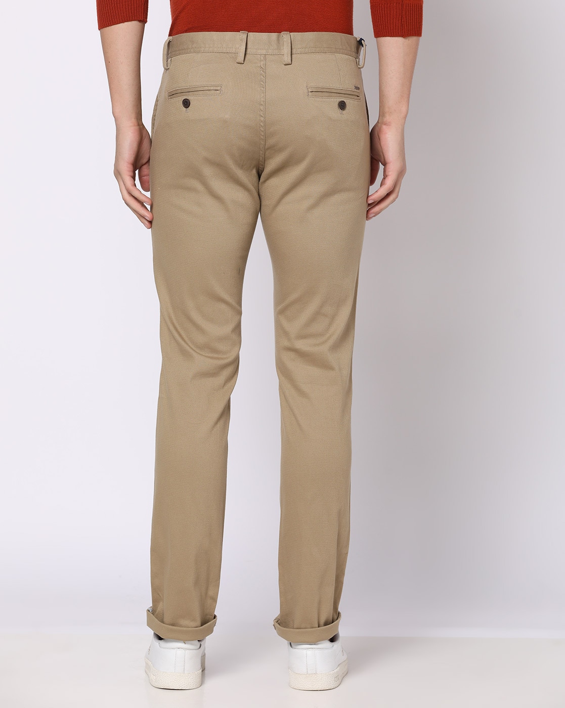 Buy Indian Terrain Mens Slim Fit Casual Trousers ITMTR00308Khaki32 at  Amazonin