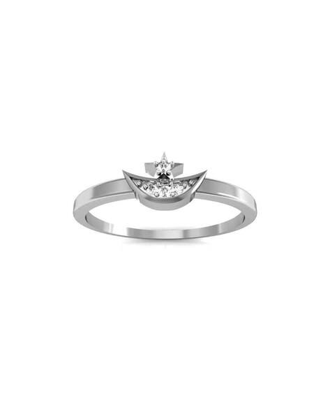 Avsar kajal White Gold Diamond-Studded Ring