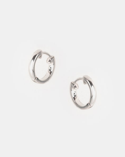 Buy 10 Mm Beating The Monday Blues Mini Hoop Earrings In 925