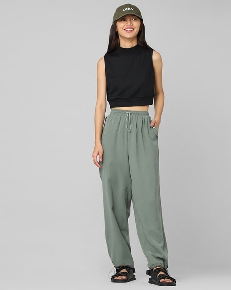 Tapered trousers - Dark green - Ladies | H&M