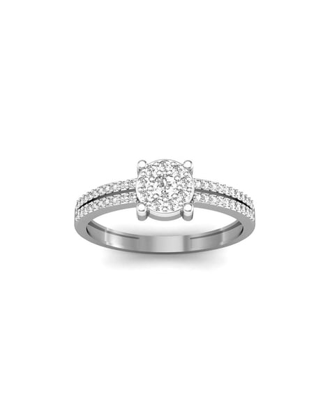 Large Oval Halo Diamond Ring 1.15 Cttw 14K White Gold 375A