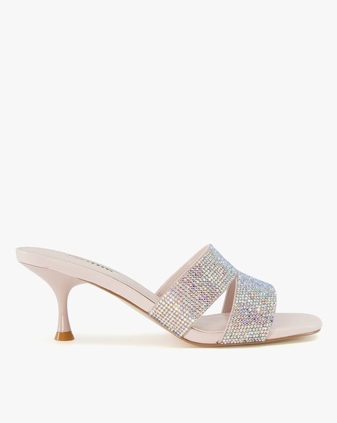 Diamante 2024 heeled sandals