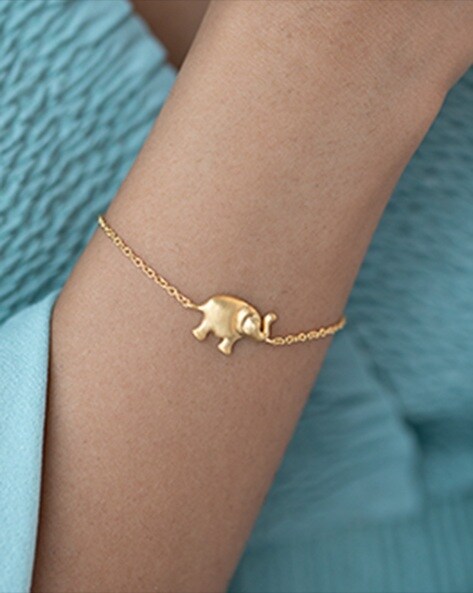 CZ Studded Rose Gold Plated Stylish and Latest Designer Elephant Charm –  Shining Jewel