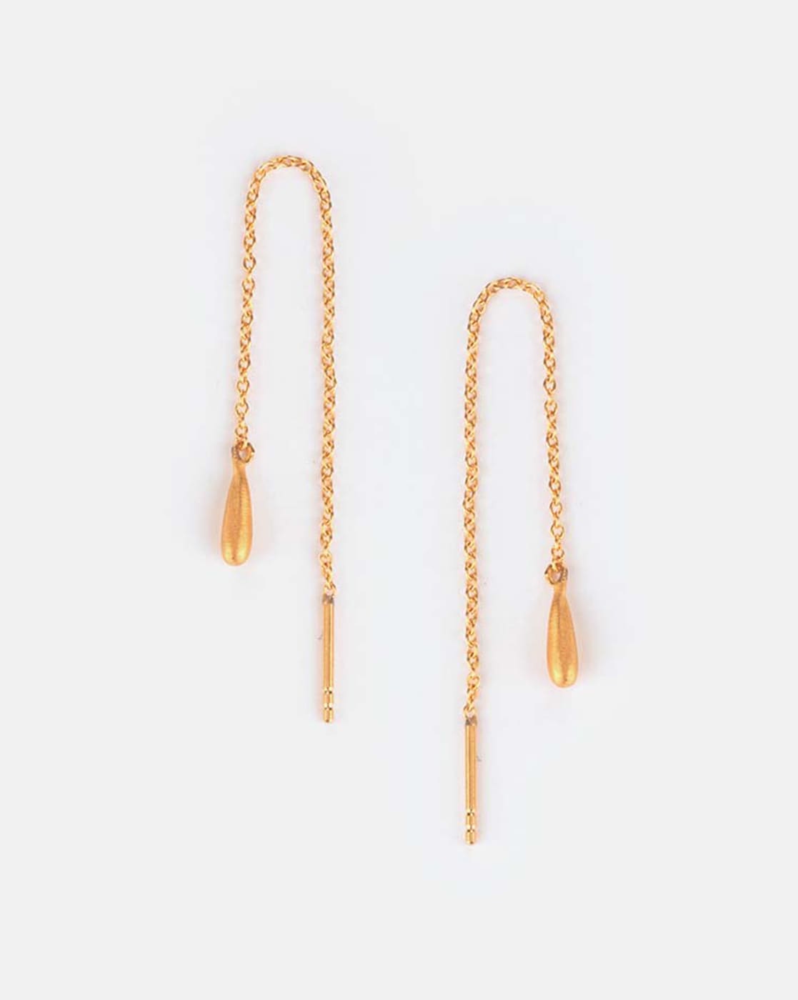 Silver Crystal Tassel Drop Earring 