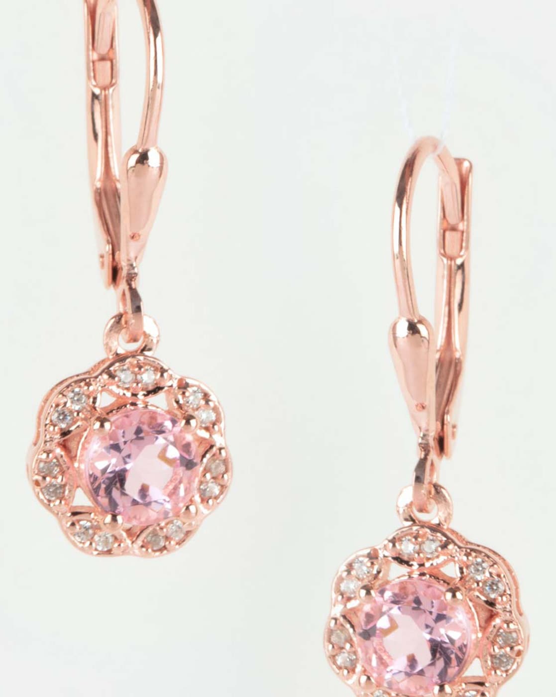 Parade Design 18KYG Diamond & Morganite Drop Earrings