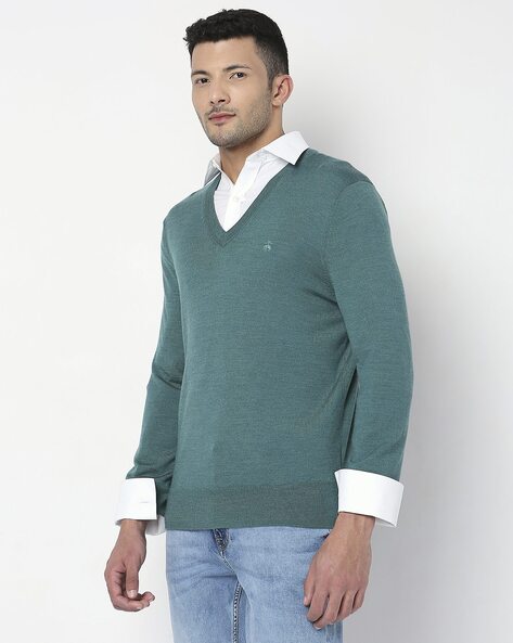 Men's v neck on sale sweaters brooks brothers