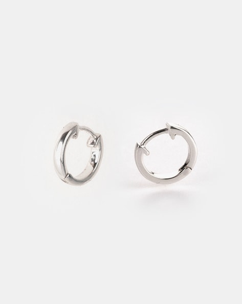 Bezel Drop Huggie Earrings – J&CO Jewellery