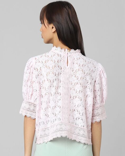 Buy Women's Blouses Pink Lace Tops Online