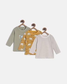 mini klub Pack of 3 Printed Round-Neck T-Shirts-picture-42