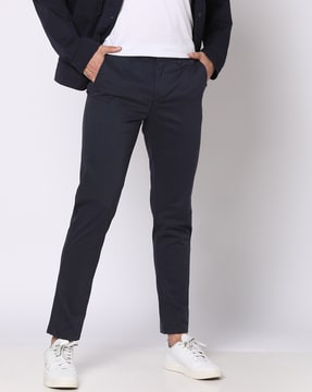 Van Heusen Casual Trousers  Buy Van Heusen Men Grey Textured Slim Fit Trousers  Online  Nykaa Fashion