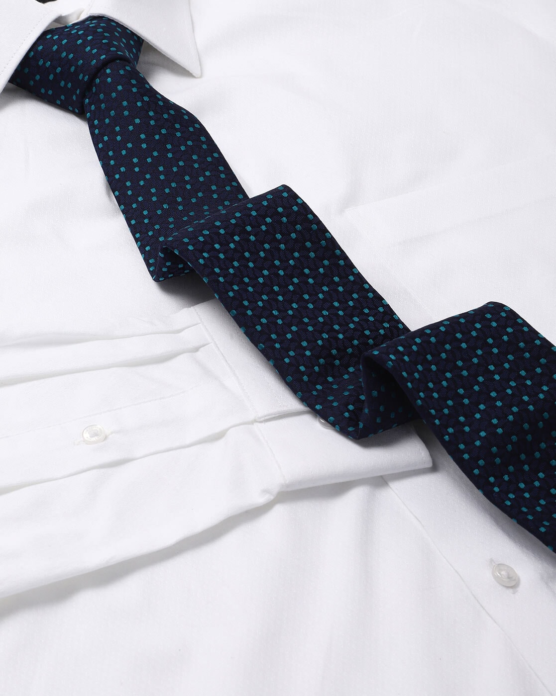 Buy LOUIS PHILIPPE Blue Solid Cotton Mens Tie