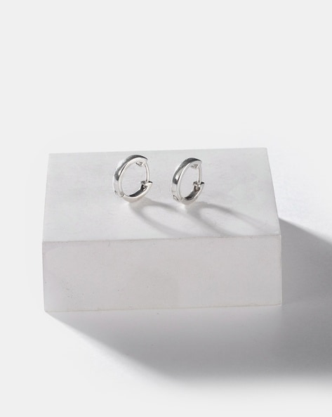 Buy 10 Mm Beating The Monday Blues Mini Hoop Earrings In 925