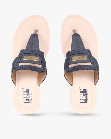 Buy Blue Heeled Sandals for Women by LABELLA Online