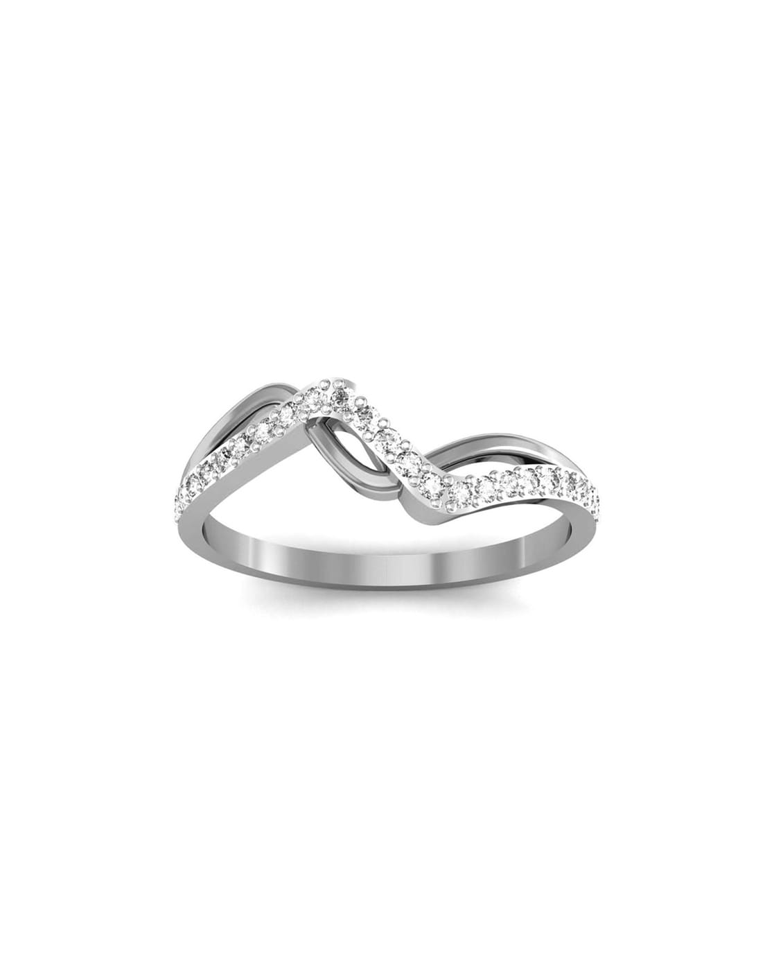 14KT White Gold Infinity Ring 0.04 CT. T.W. - Spence Diamonds
