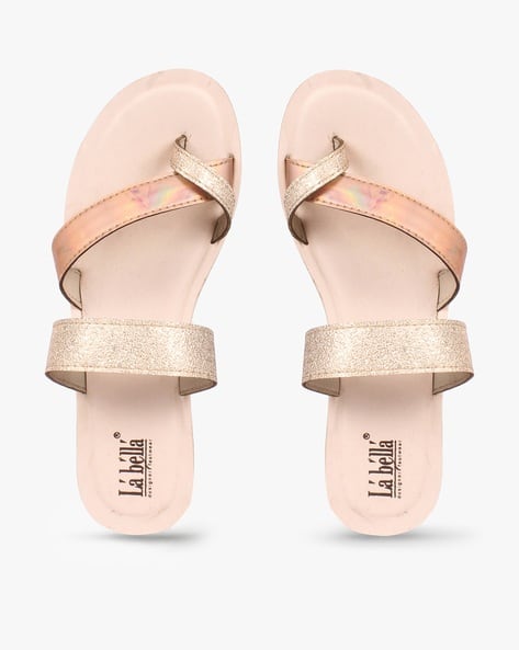 Toe-Ring Slip-On Sandals
