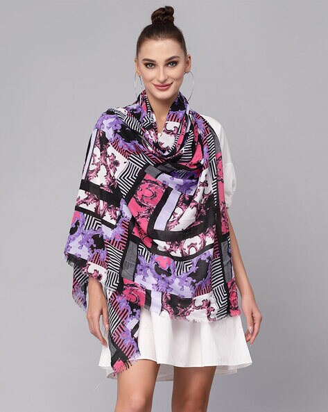 Printed Stole with Fringes Price in India