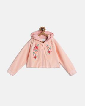 mini klub Floral Embroidered Zip-Front Hoodie-picture-43