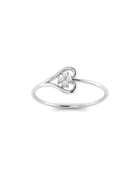 Avsar Shamiksha White Gold Diamond-Studded Ring