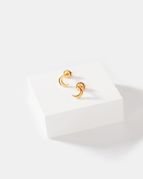 Top 87+ moon design earrings gold