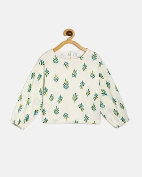 mini klub Leaf Print Round-Neck Tunic-picture-35