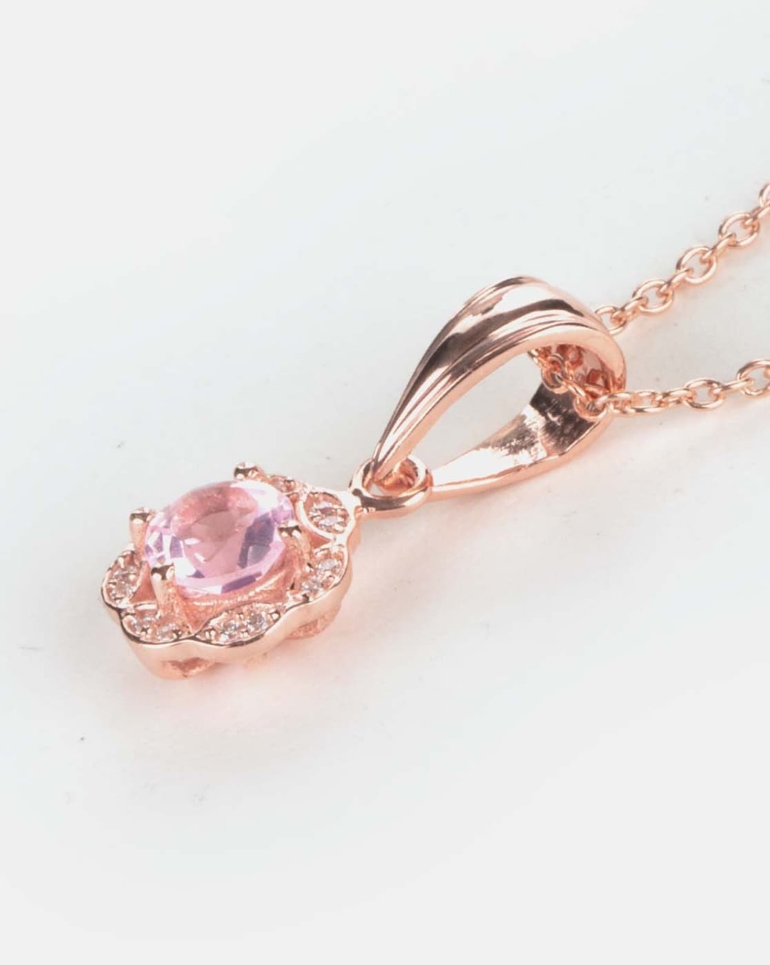 Shaya Silver Necklace. Rosy Haze Heart Pendant Necklace in Rose Gold Plated 925 Silver. Jewellery for Women in Sterling Silver, Shaya SilverJewellery.