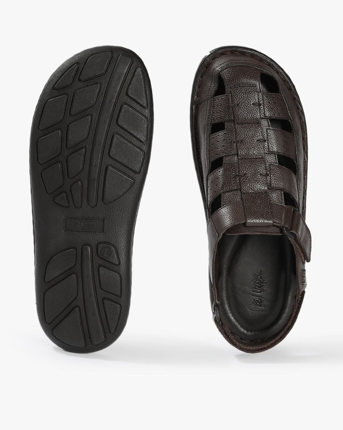 Lee Cooper Men's Black Leather Sandals (LC2214_ BLACK_42) - 8 UK :  Amazon.in: Fashion