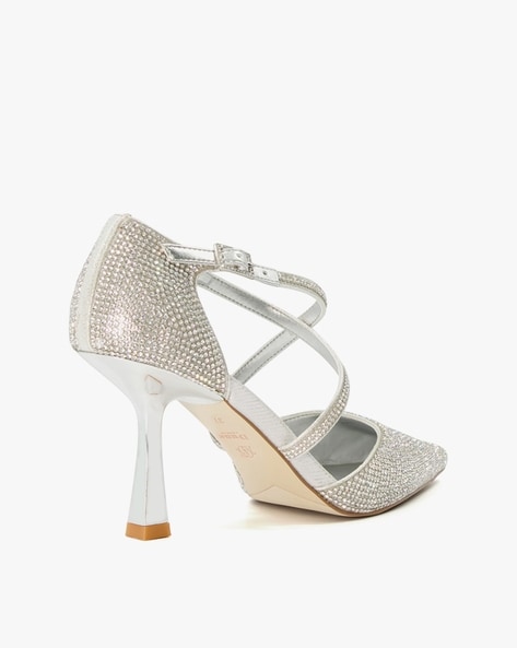 Suede Mesh Detail Stiletto Heel Court Shoes | Dune London | M&S