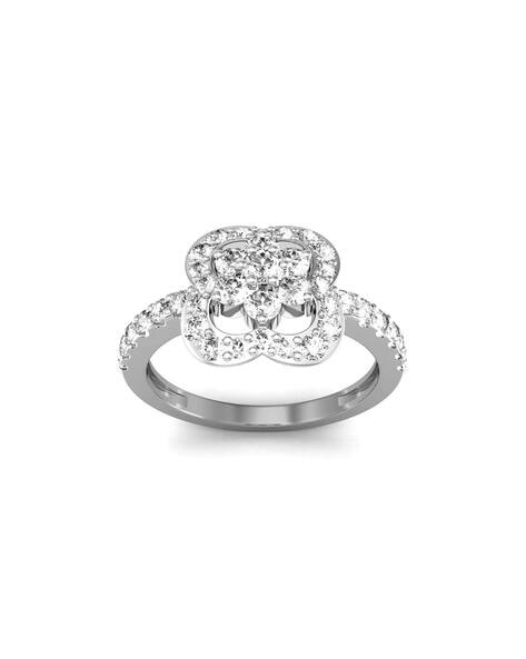 Avsar Divya White Gold Diamond-Studded Ring