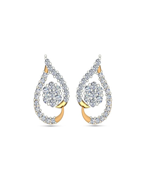 Buy Stunning Rose Gold and Diamond Earrings Online | ORRA