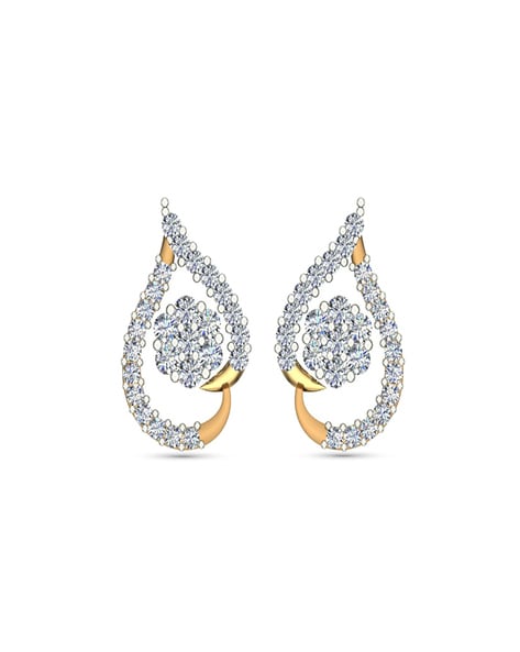 Buy Yellow Gold Earrings for Women by KuberBox Online | Ajio.com