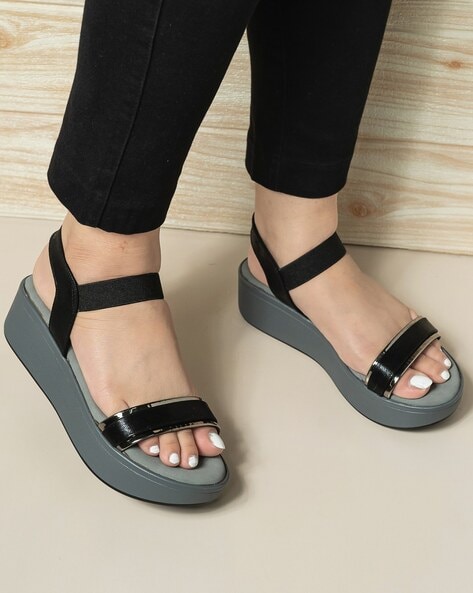 Cheap black platform sandals hot sale