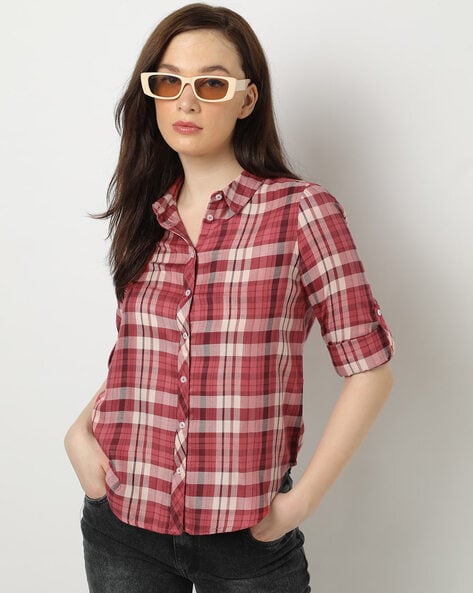 Buy Red Shirts for Women by DNMX Online